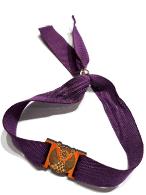 Pulsera Marijaia Madera Morada - Euskal Jantziak