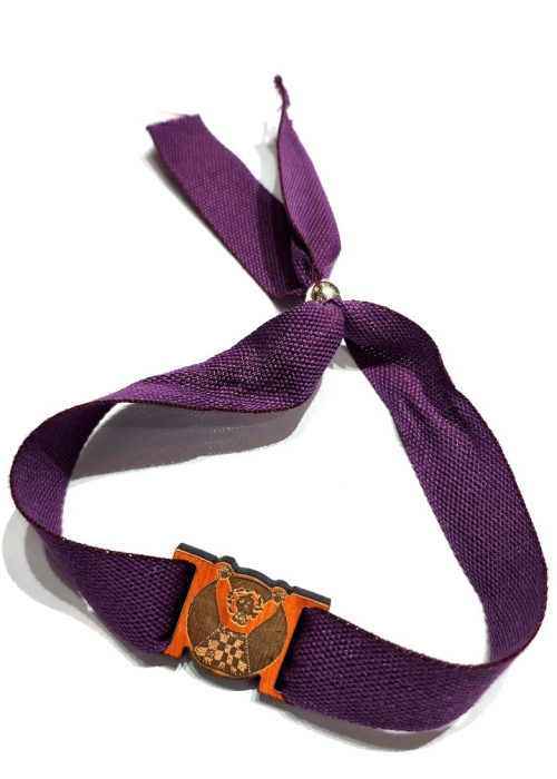 Pulsera Marijaia Madera Morada - Euskal Jantziak