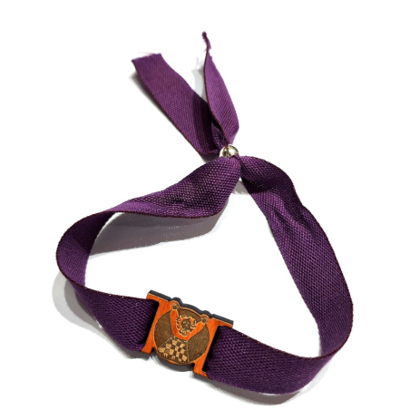 Pulsera Marijaia Madera Morada - Euskal Jantziak