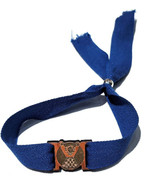 Pulsera Marijaia Madera Azul - Euskal Jantziak
