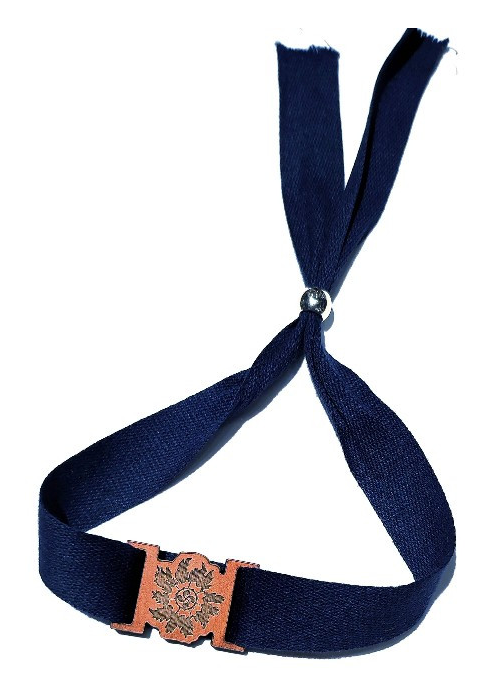 Pulsera Eguzkilore con Lauburu Madera - Euskal Jantziak