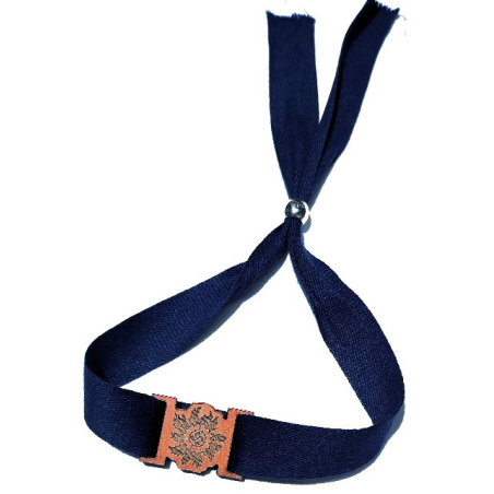 Pulsera Eguzkilore con Lauburu Madera - Euskal Jantziak