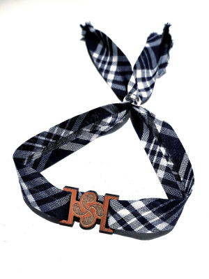 Pulsera Lauburu Madera Cuadros - Euskal Jantziak