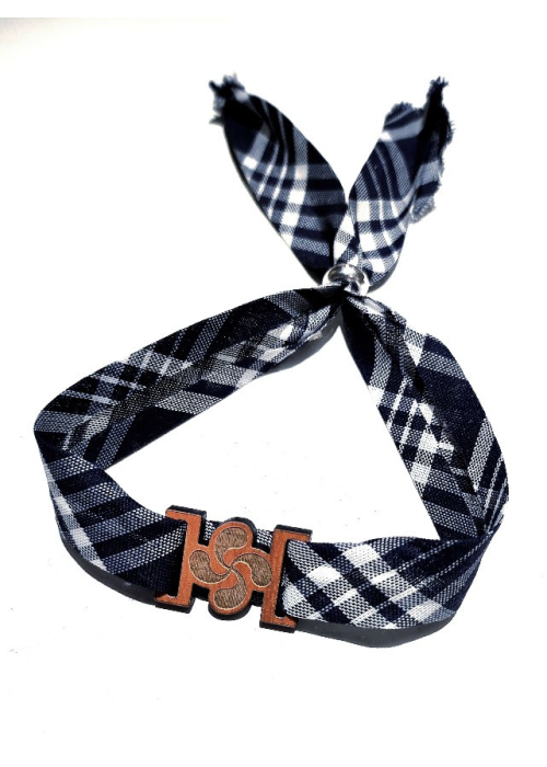 Pulsera Lauburu Madera Cuadros - Euskal Jantziak
