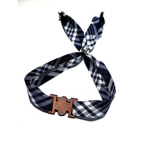 Pulsera Lauburu Madera Cuadros - Euskal Jantziak