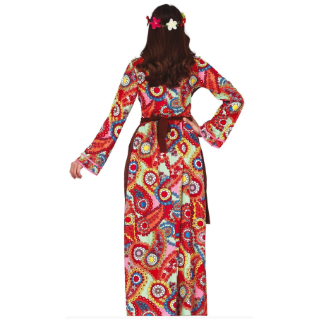 Disfraz de Hippie Flower Largo Chaleco