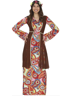 Disfraz de Hippie Flower Largo Chaleco