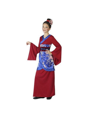 Disfraz de Geisha Granate Infantil