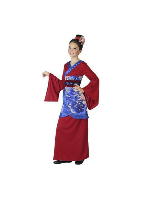 Disfraz de Geisha Granate Infantil