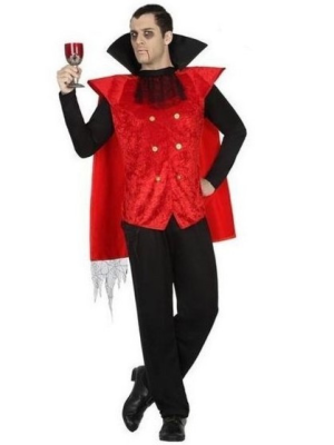 Disfraz de Vampiro Rojo Terciopelo