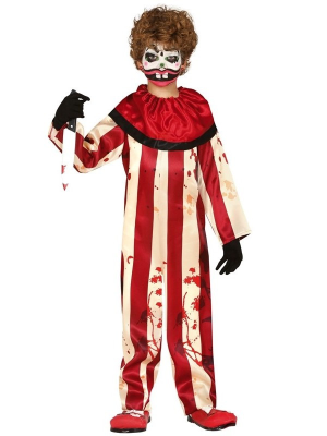 Disfraz de Payaso Asesino Rayas Infantil