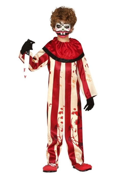 Disfraz de Payaso Asesino Rayas Infantil