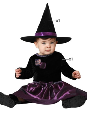 Disfraz de Bruja Morada Bebe