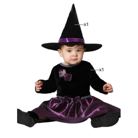 Disfraz de Bruja Morada Bebe
