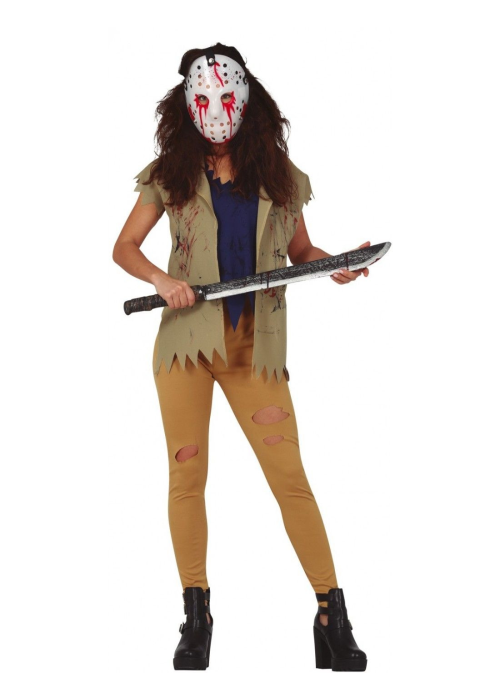 Disfraz de Jason Hockey Marron Mujer