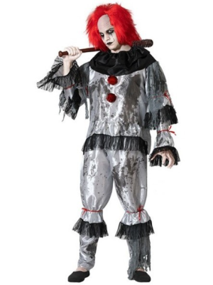 Disfraz de Payaso Macabro Gris