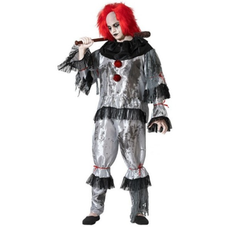 Disfraz De Payaso Asesino IT gris Hombre - Disfraces de Halloween Pennywise