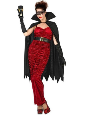 Disfraz de Vampiresa Elegante con Capa