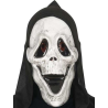 Mascara Calavera Gris con Capucha
