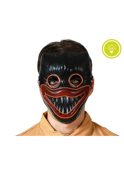Mascara de Huggy Wuggy Negra Led