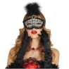 Antifaz con Plumas Negro - Mascaras y Antifaces
