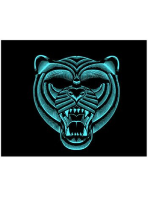 Mascara Tigre Con luz