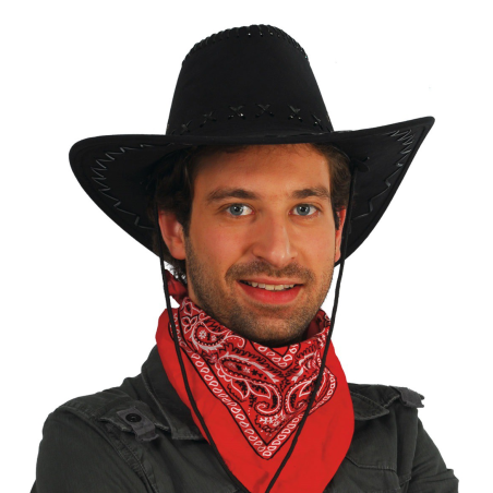 Sombrero Vaquero Tejano Negro - Complementos de Vaqueros