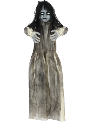 Muñeco Colgante Niña Fantasma Gris