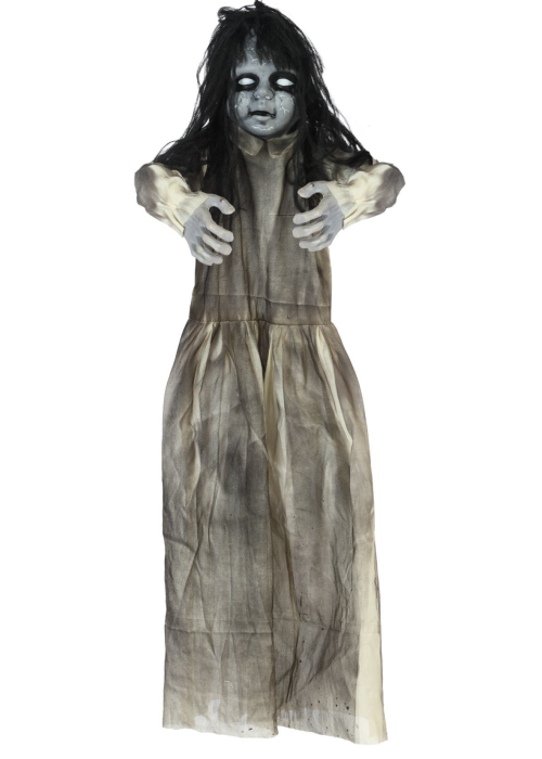 Muñeco Colgante Niña Fantasma Gris