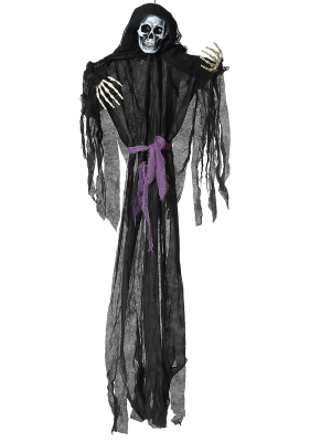 Colgante Esqueleto  Negro y morado 160x118
