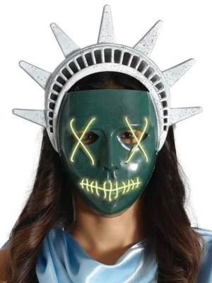 Mascara Estatua Libertad Led - Máscaras La Purga