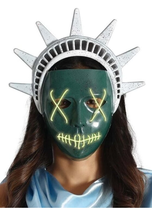 Mascara Estatua Libertad Led - Máscaras La Purga