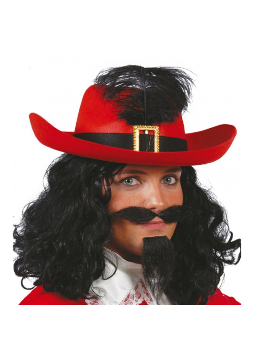 Sombrero Mosquetero Rojo - Complementos de Mosqueteros