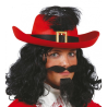 Sombrero Mosquetero Rojo - Complementos de Mosqueteros