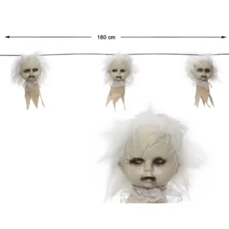 Guirnalda Cabezas Bebe Fantasma 153cm