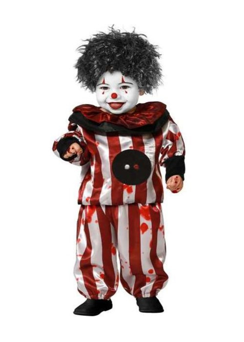 Disfraz De Payaso Asesino IT rayas Bebe - Disfraces de Halloween Pennywise