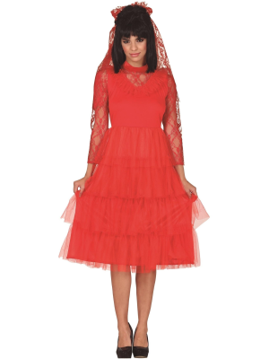 Disfraz de Novia Roja Bitelchus - Disfraces Halloween Beetlejuice