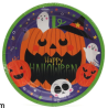 Plato Halloween Morado 18cm 6 Unid