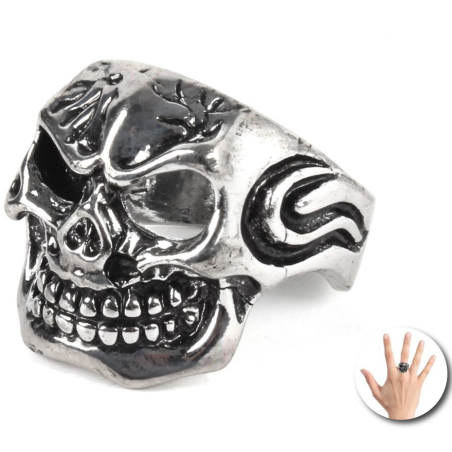 Anillo de Calavera Metal - Complementos Disfraces Halloween