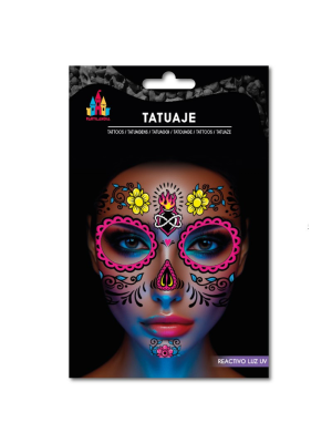 Tatuaje Catrina para Cara - Complementos Disfraces Halloween