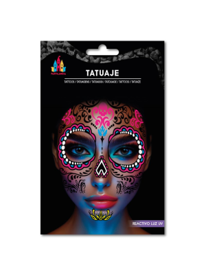 Tatuaje Catrina para Cara - Complementos Disfraces Halloween