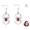 Pendientes de Araña Roja - Complementos Disfraces Halloween