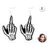 Pendientes de Mano Esqueleto - Complementos Disfraces Halloween