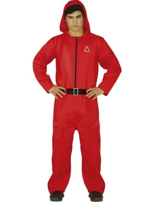 Disfraz de Buzo Gamer Rojo con Simbolo