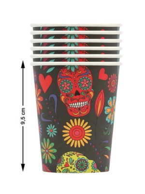 Vasos de Chupito Calavera Mexicana 3 Unidades