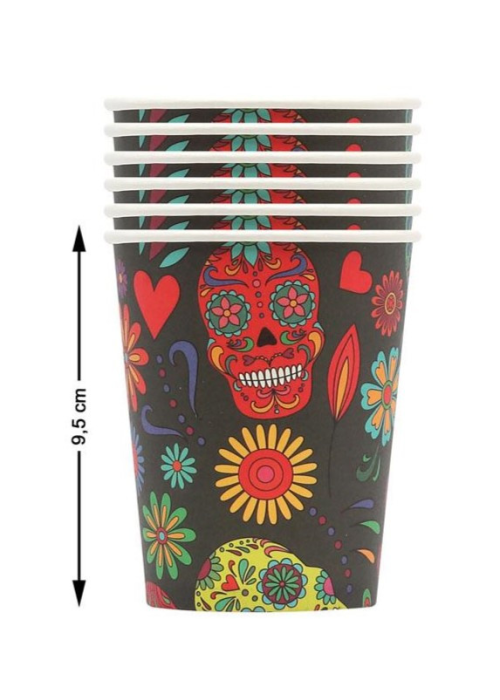 Vasos de Chupito Calavera Mexicana 3 Unidades