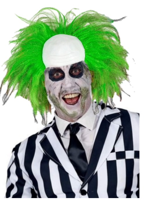 Peluca de Bitelchus Verde - Complementos Halloween Beetlejuice