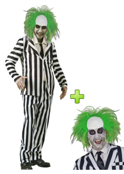 Disfraz de Bitelchus con Peluca Adulto - Disfraces Beetlejuice