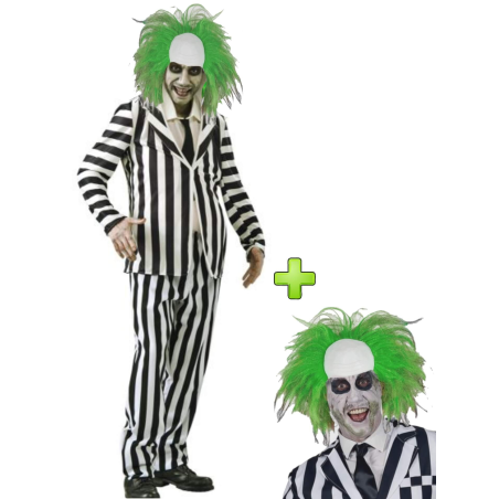 Disfraz de Bitelchus con Peluca Adulto - Disfraces Beetlejuice