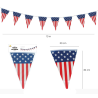 Banderines Triangulares America dePlastico 10m